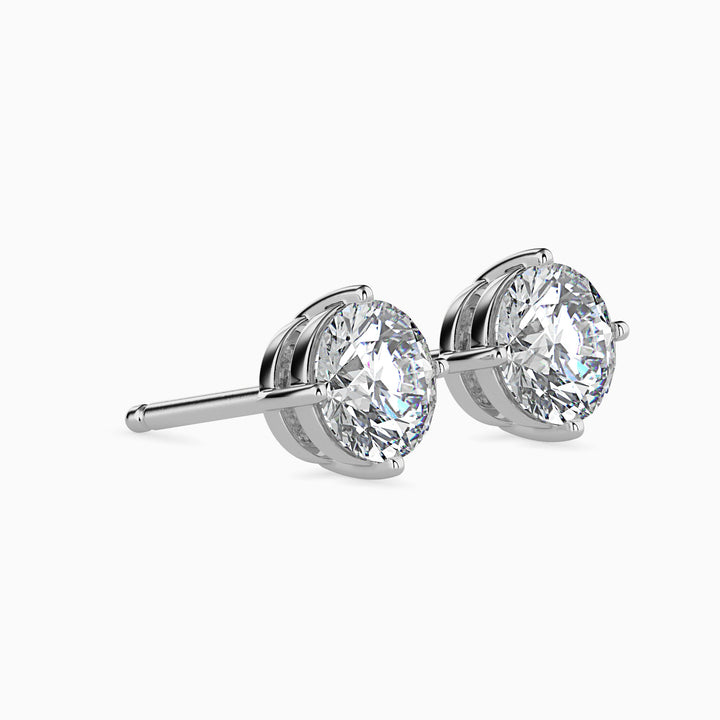 Federica Solitaire Round Earrings