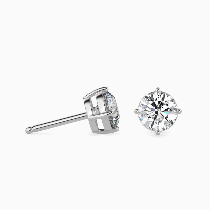 Federica Solitaire Round Earrings