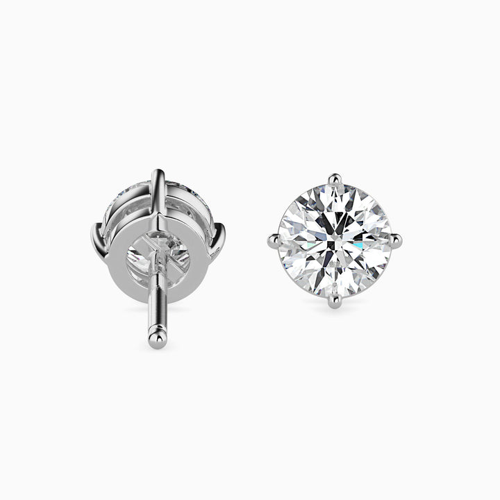 Federica Solitaire Round Earrings