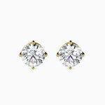 Federica Solitaire Round Earrings-Dileti