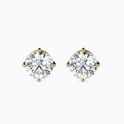 Federica Solitaire Round Earrings-Dileti