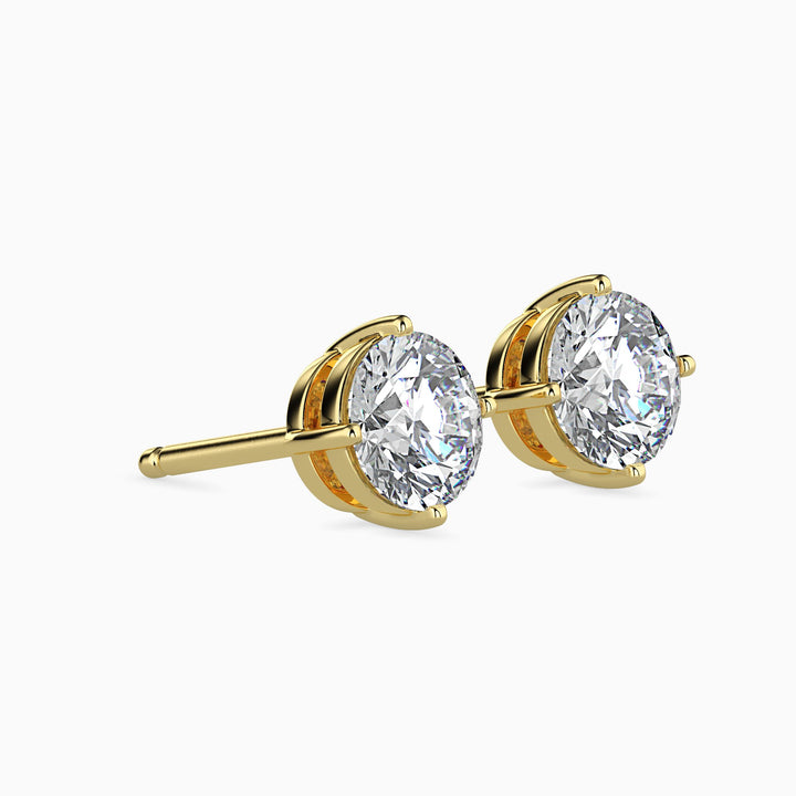 Federica Solitaire Round Earrings