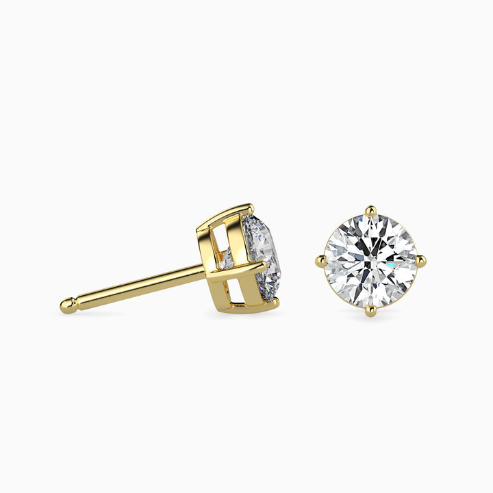 Federica Solitaire Round Earrings