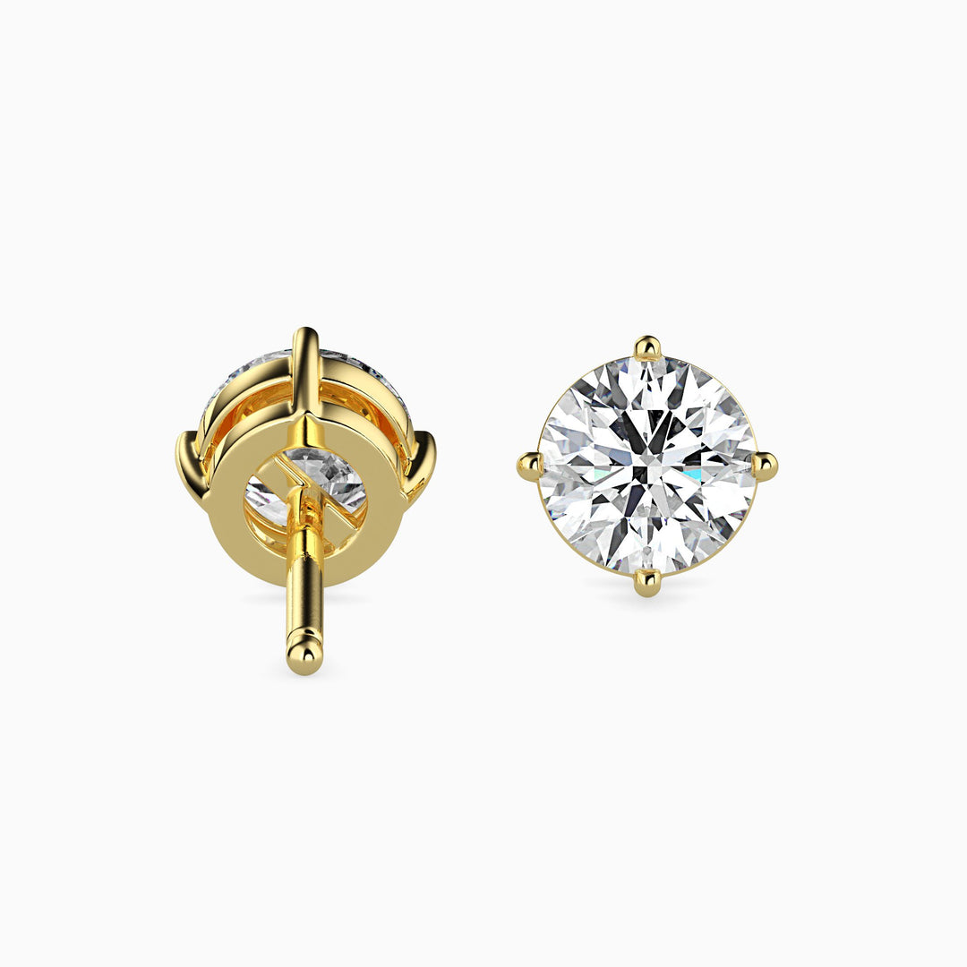 Federica Solitaire Round Earrings