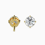 Federica Solitaire Round Earrings-Dileti