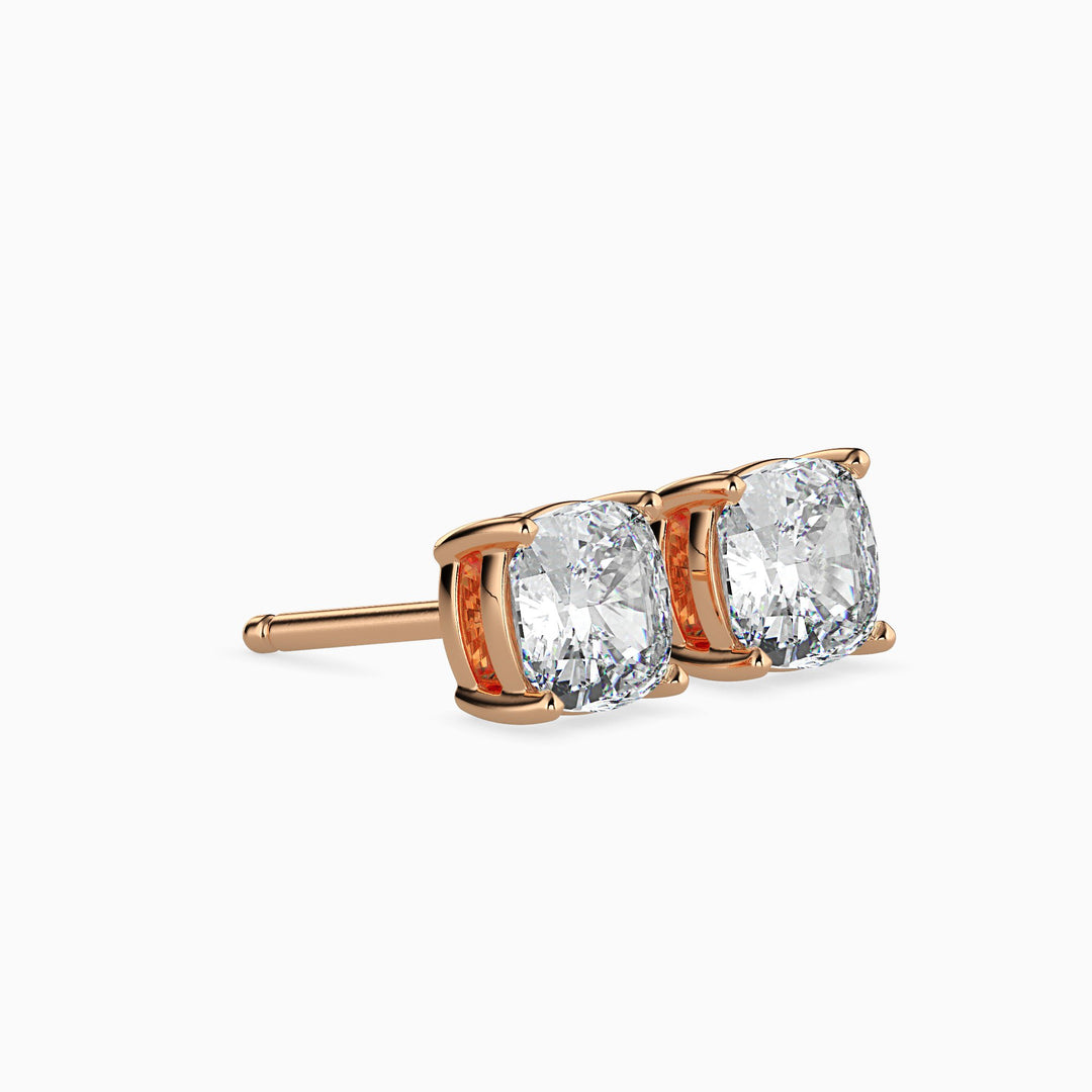 Claire Solitaire Cushion Earrings