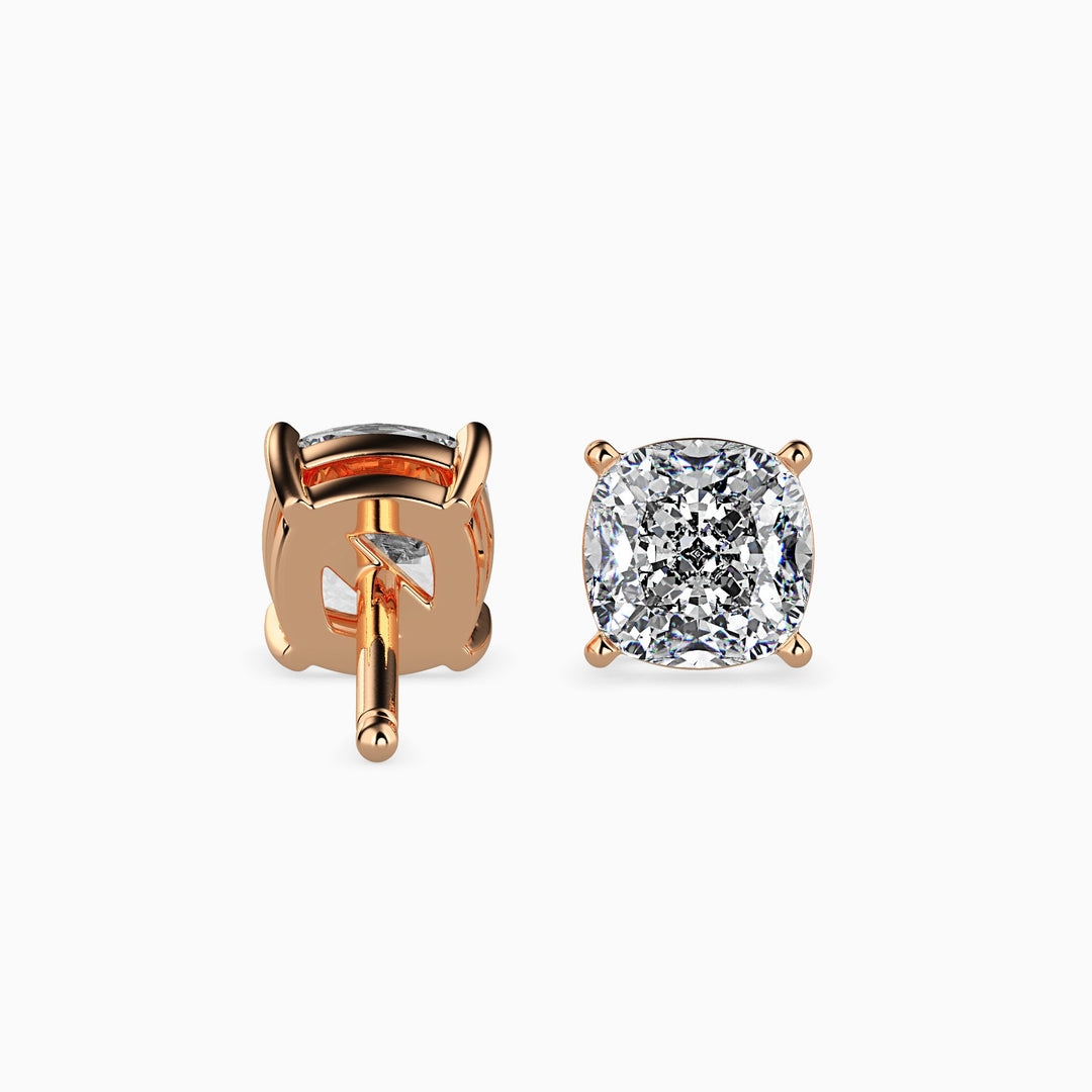 Claire Solitaire Cushion Earrings