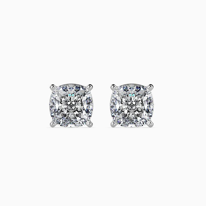 Claire Solitaire Cushion Earrings