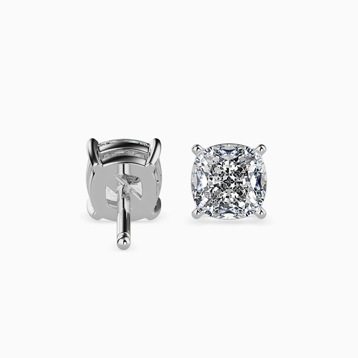 Claire Solitaire Cushion Earrings