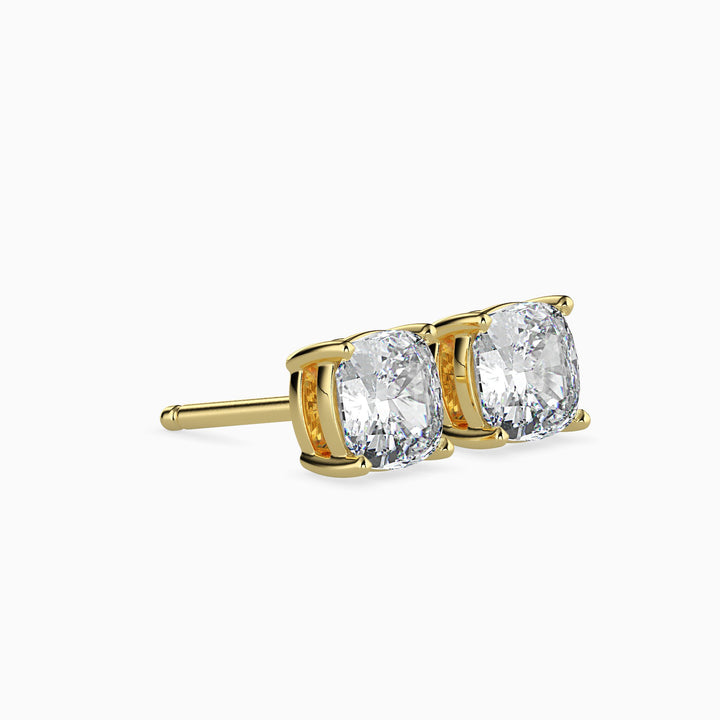 Claire Solitaire Cushion Earrings