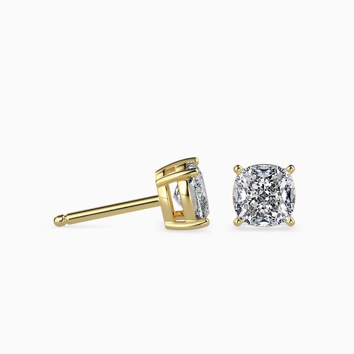 Claire Solitaire Cushion Earrings