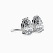 Megan Solitaire Pear Earrings-Dileti