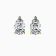 Megan Solitaire Pear Earrings-Dileti