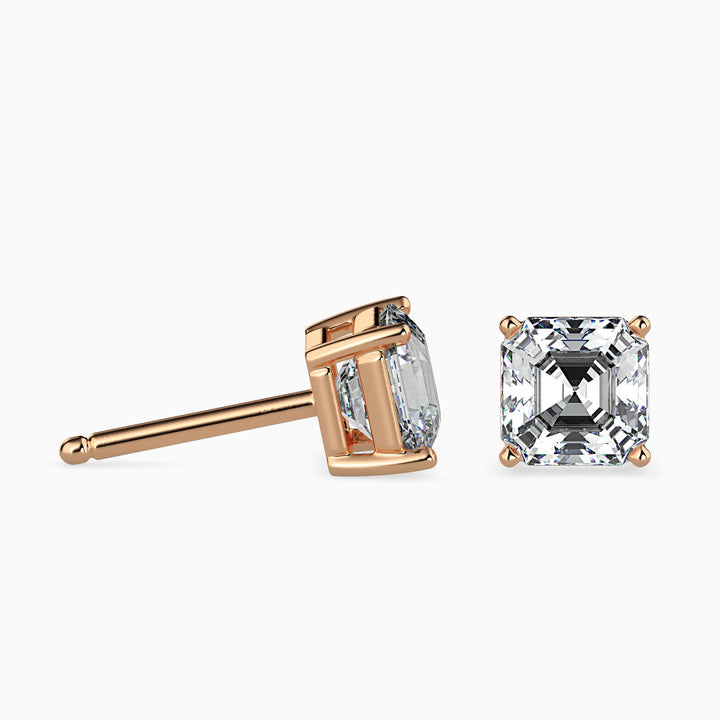 Giulia Solitaire Asscher Earrings