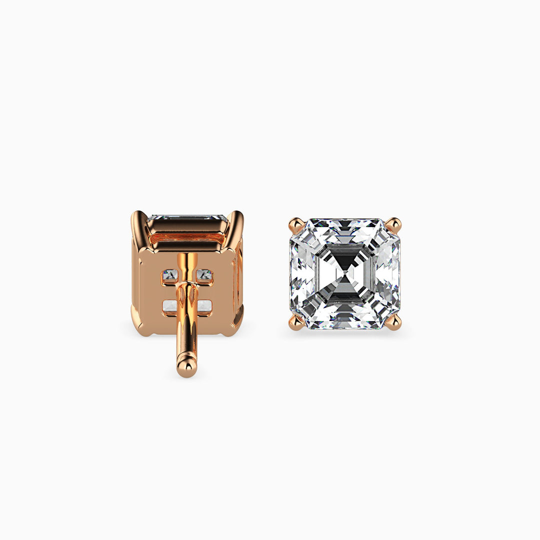 Giulia Solitaire Asscher Earrings