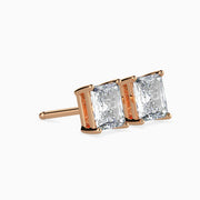 Jacqueline Solitaire Radiant Earrings-Dileti