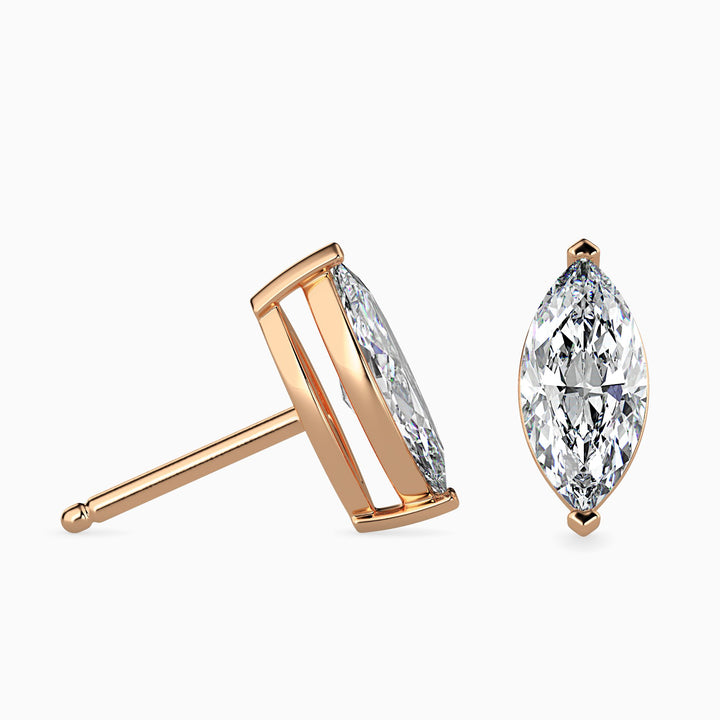 Charlotte Solitaire Marquise Earrings