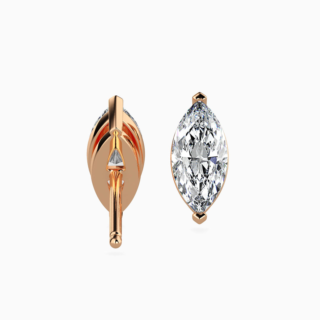 Charlotte Solitaire Marquise Earrings