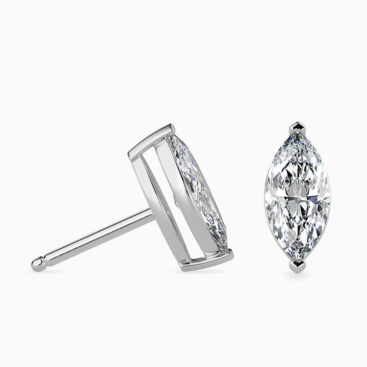 Charlotte Solitaire Marquise Earrings