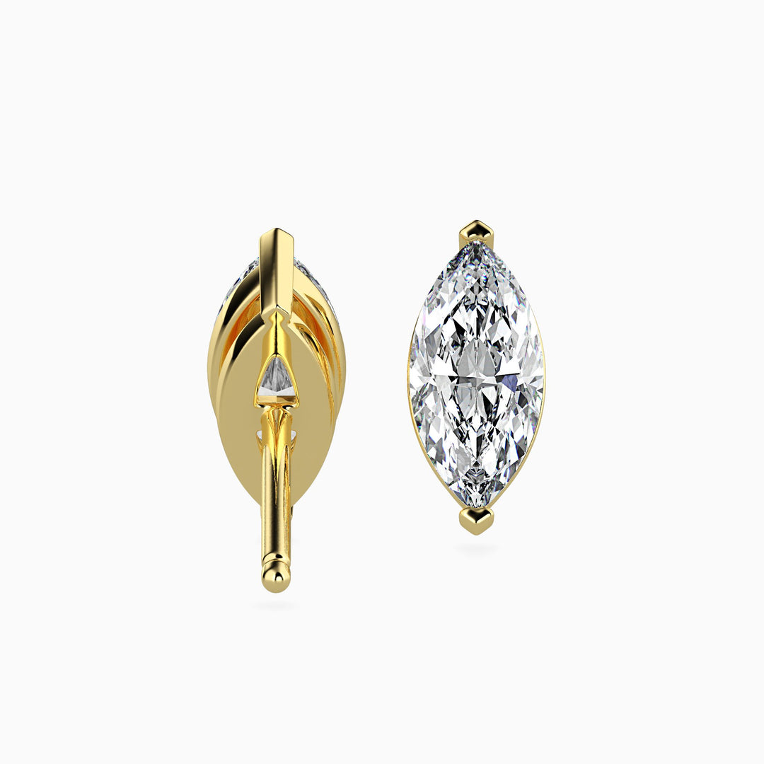 Charlotte Solitaire Marquise Earrings