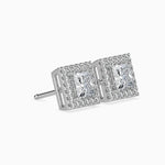 Salzburg Solitaire Halo Princess Earrings-Dileti