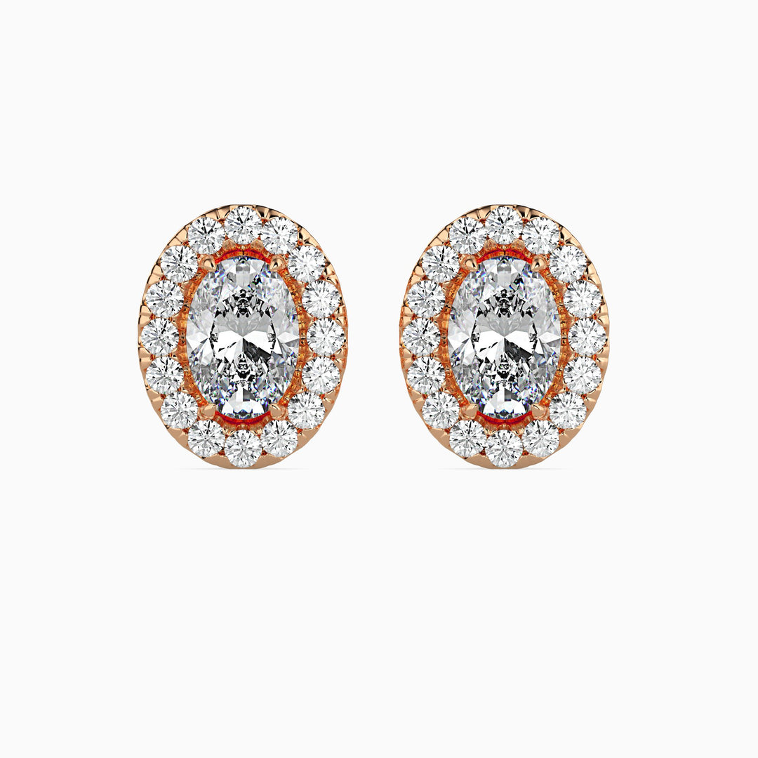 Courchevel Solitaire Halo Cushion Earrings