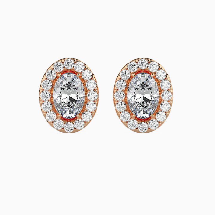 Courchevel Solitaire Halo Cushion Earrings