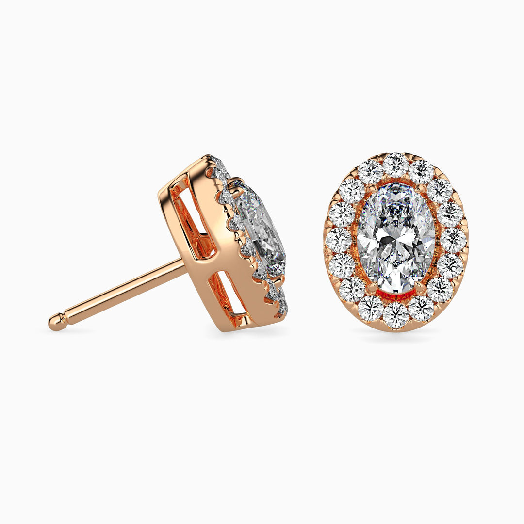 Courchevel Solitaire Halo Cushion Earrings