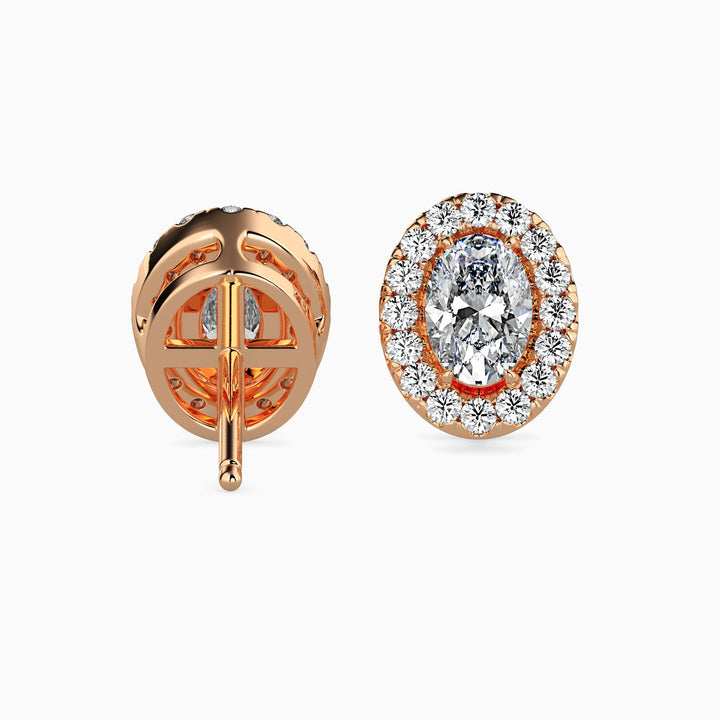 Courchevel Solitaire Halo Cushion Earrings