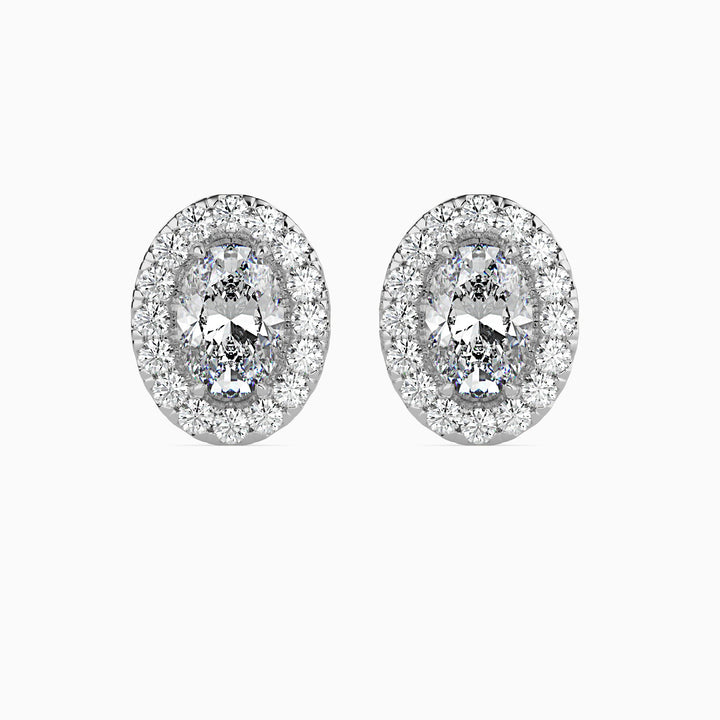 Courchevel Solitaire Halo Cushion Earrings