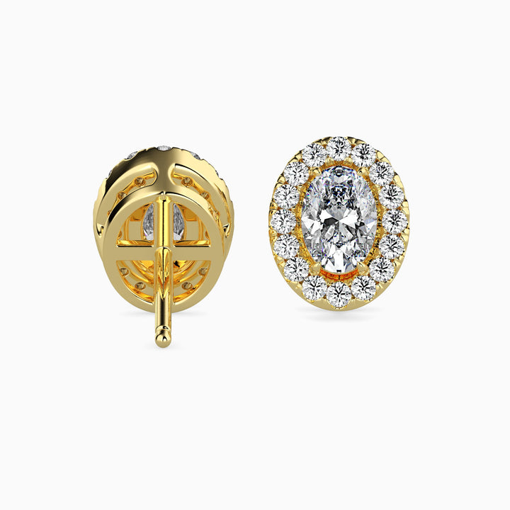 Courchevel Solitaire Halo Cushion Earrings