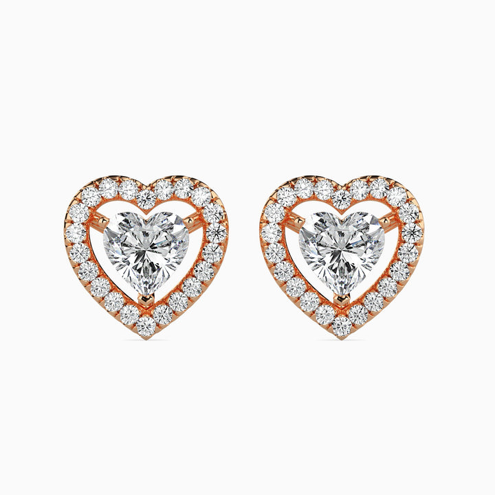 St-Tropez Solitaire Halo Asscher Earrings