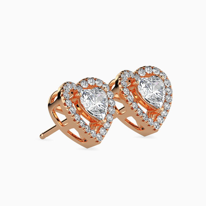 St-Tropez Solitaire Halo Asscher Earrings