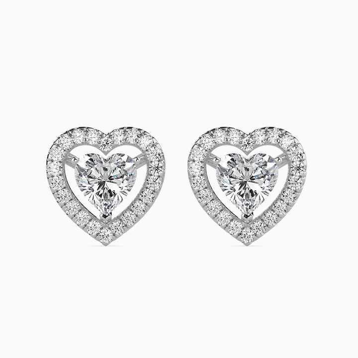 St-Tropez Solitaire Halo Asscher Earrings