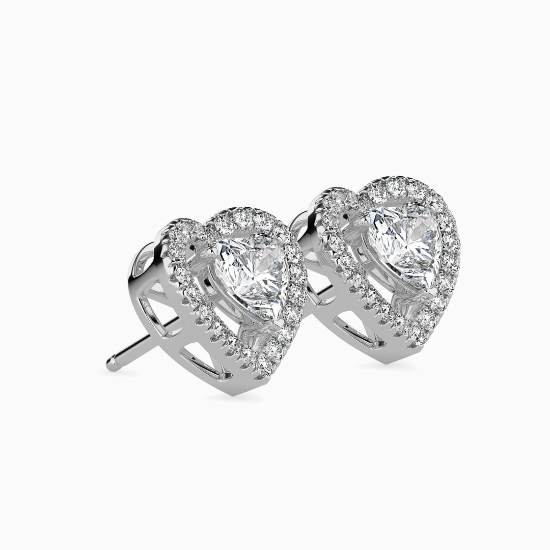 St-Tropez Solitaire Halo Asscher Earrings