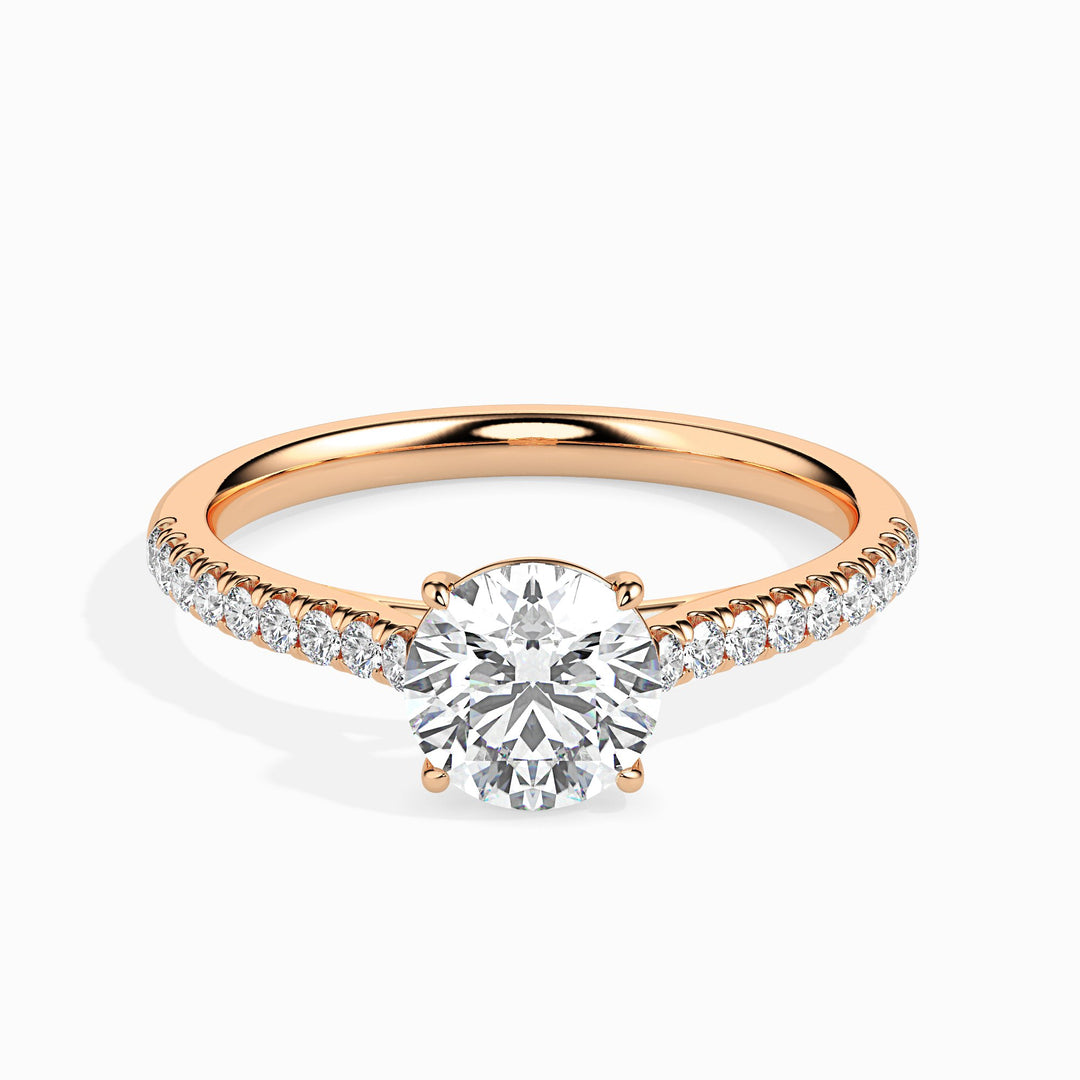 Pia Solitaire Pave Round Setting