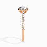 Pia Solitaire Pave Round Ring-Dileti