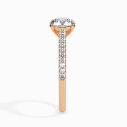 Pia Solitaire Pave Round Ring-Dileti