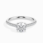 Pia Solitaire Pave Round Setting-Dileti