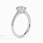 Pia Solitaire Pave Round Setting-Dileti