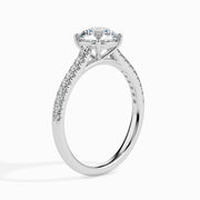Pia Solitaire Pave Round Setting-Dileti