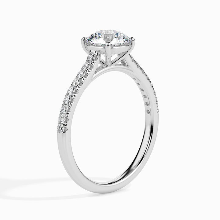 Pia Solitaire Pave Round Setting