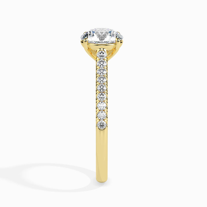 Pia Solitaire Pave Round Setting