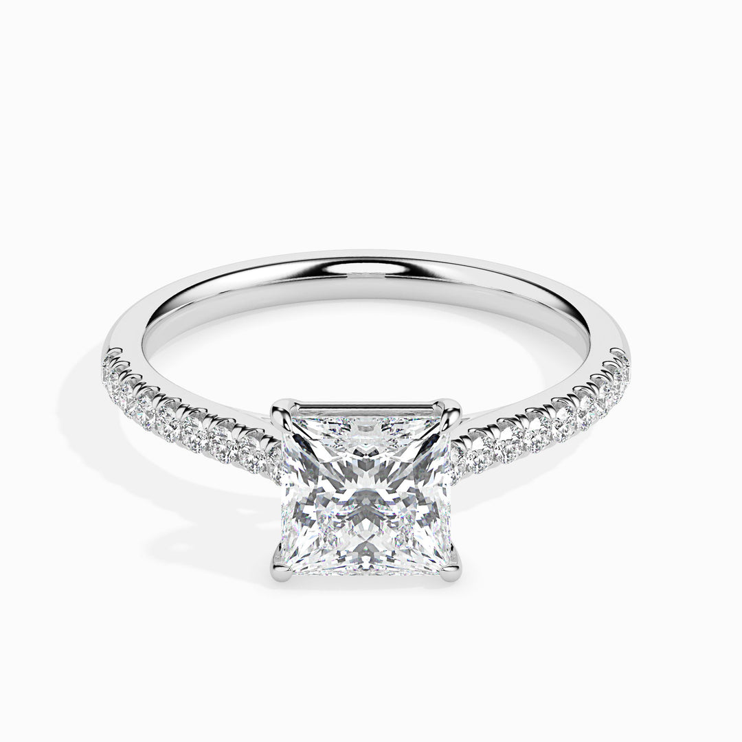 Lucrezia Solitaire Pave Princess Setting