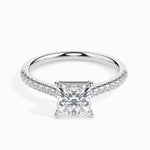 Lucrezia Solitaire Pave Princess Setting-Dileti