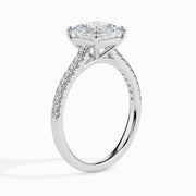 Lucrezia Solitaire Pave Princess Setting-Dileti
