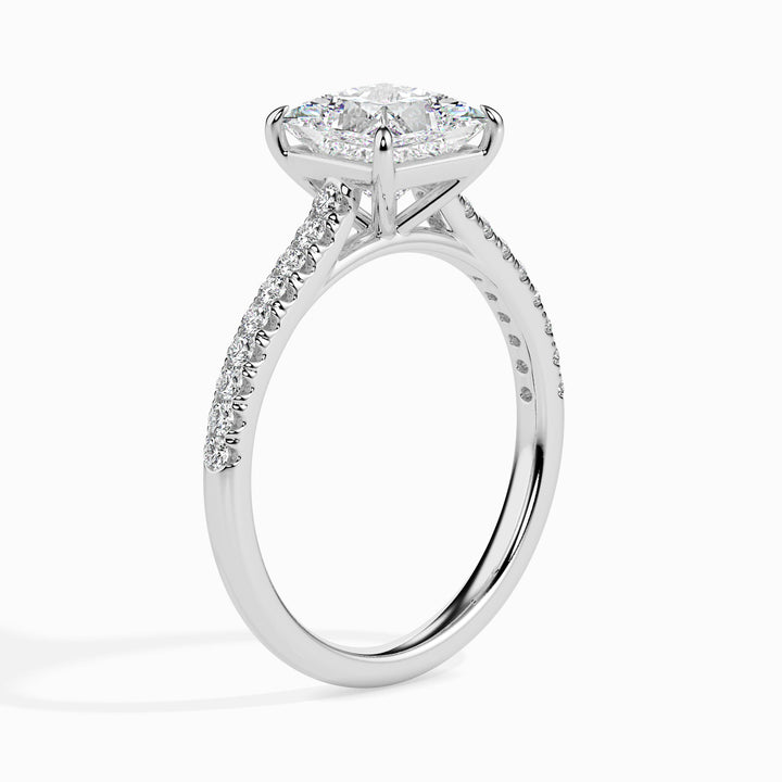 Lucrezia Solitaire Pave Princess Setting