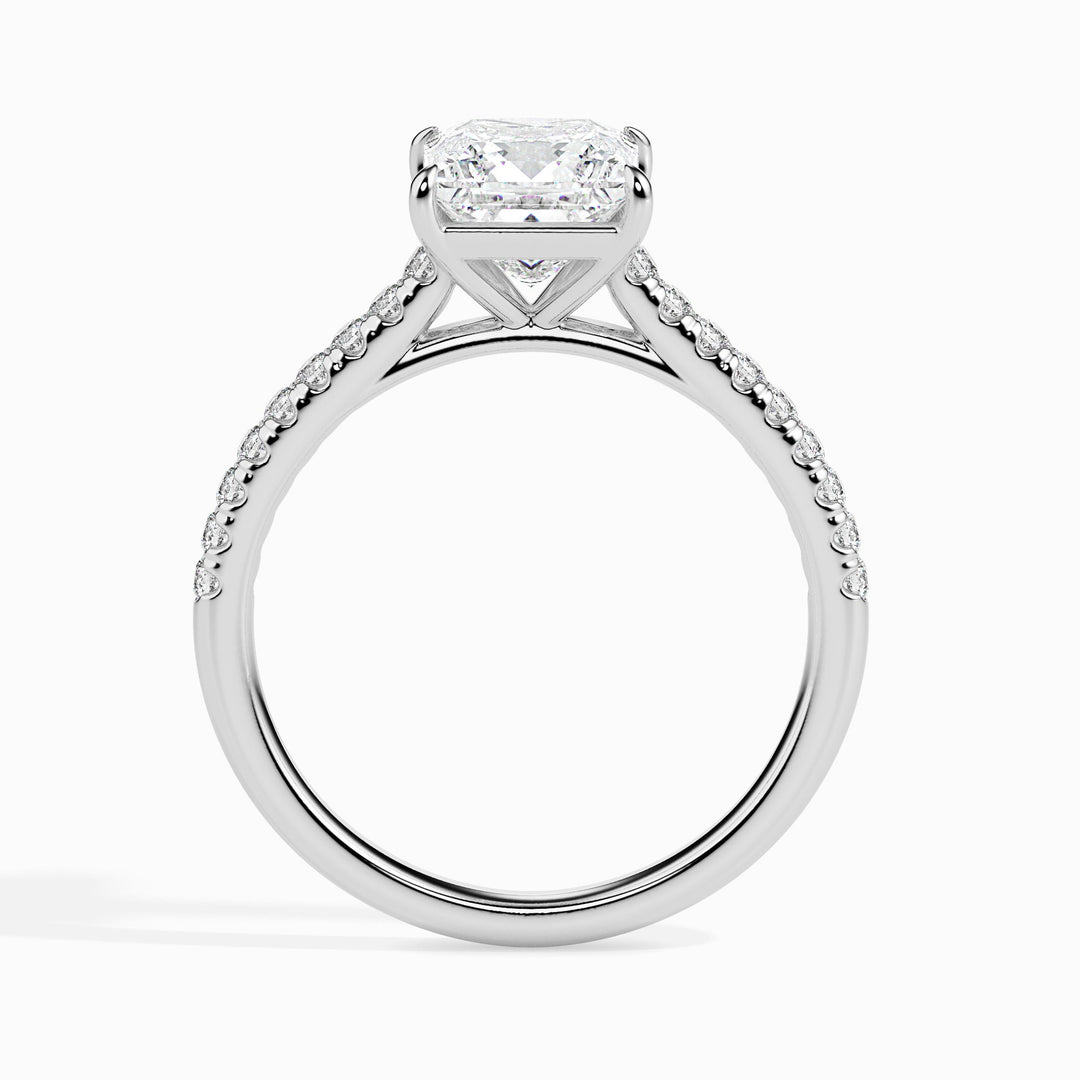 Lucrezia Solitaire Pave Princess Ring