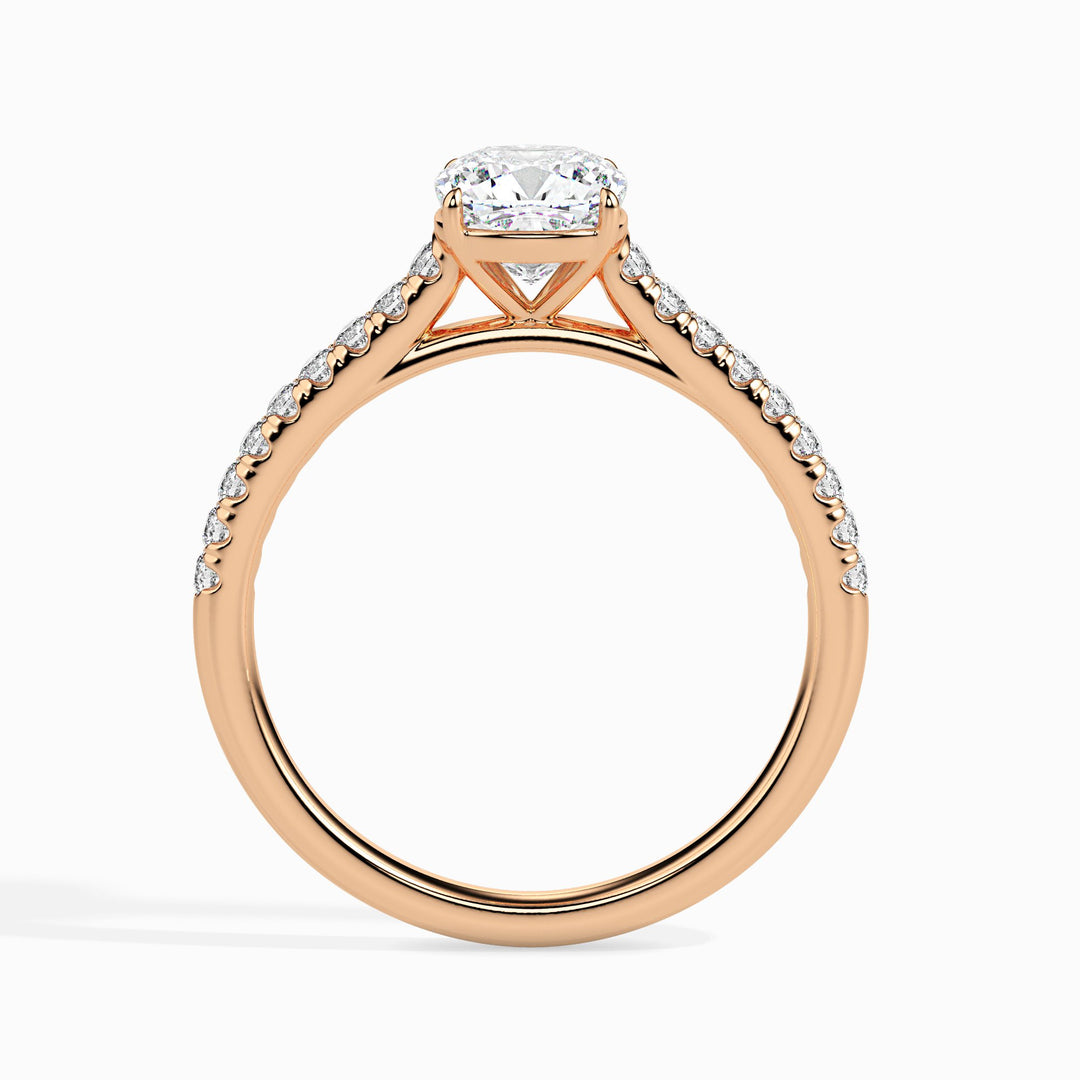 Nina Solitaire Pave Cushion Setting