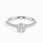 Nina Solitaire Pave Cushion Setting-Dileti